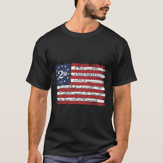 Epic American Militia Gun Rights 2A 2. Änderung  T-Shirt (Vorderseite)
