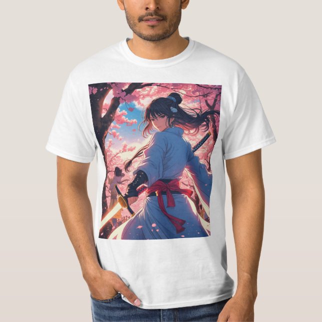 Epic Anime Warrior Graphic T - Shirt (Vorderseite)