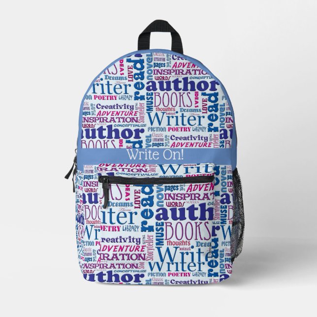 Epic Author Pride Wordy Typografy Muster Bedruckter Rucksack (Vorderseite)