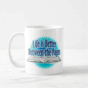 Epic Between the Pages Blue Reader Author Slogan Tasse