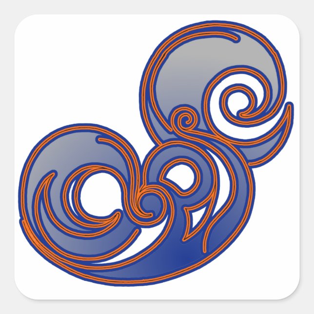 Epic 'Blue' Quadratischer Aufkleber (Vorderseite)