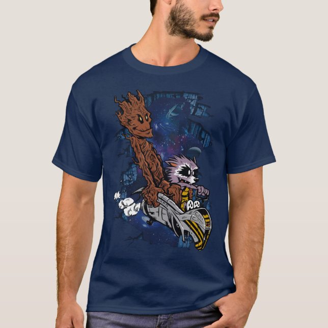 Epic Cosmic Adventure – Galactic Warrior and Rebel T-Shirt (Vorderseite)