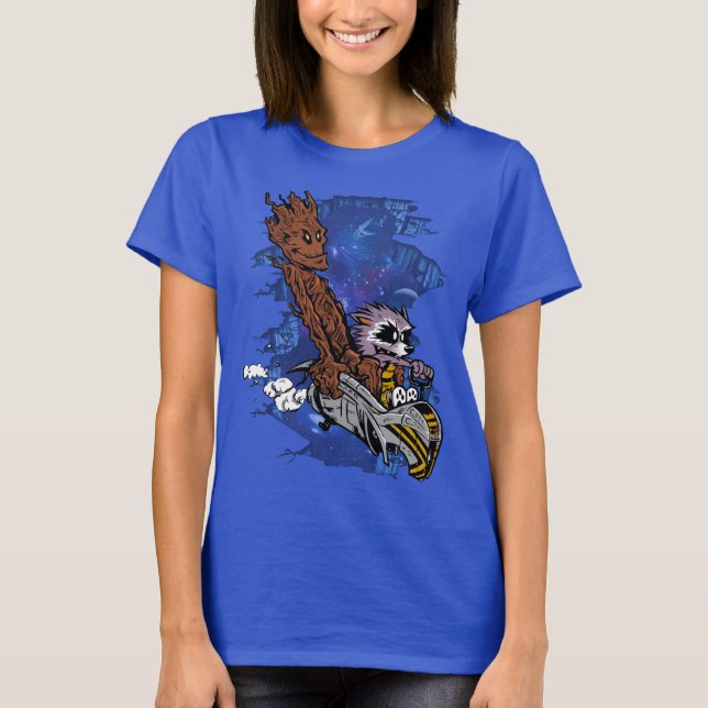 Epic Cosmic Adventure – Galactic Warrior and Rebel T-Shirt (Vorderseite)