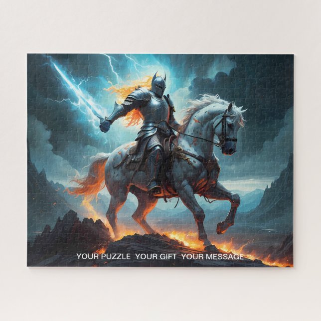 Epic Dark Knight & Stallion Art Puzzle Collection (Horizontal)