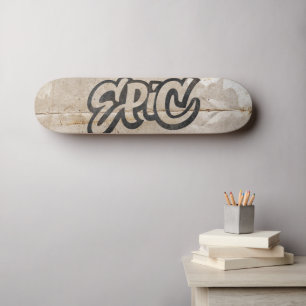 Epic Distressed Graffiti Street Art Letters Skateboard