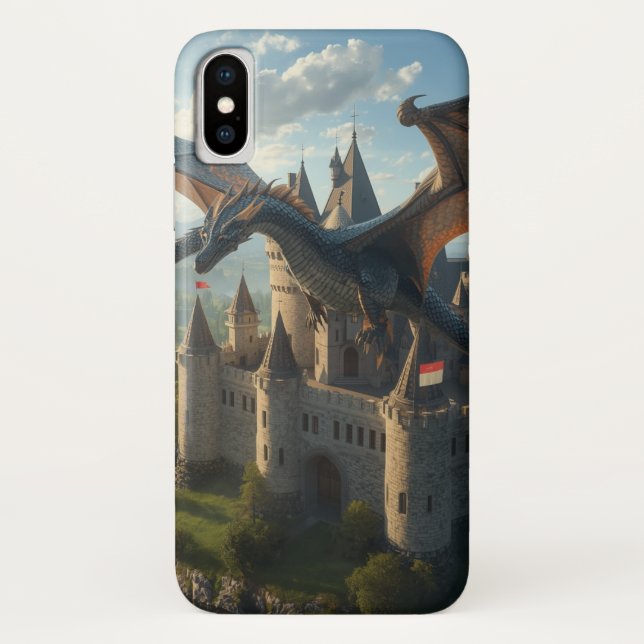 Epic Dragon Castle Fantasy Phone Case (Rückseite)