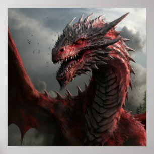 Epic Drogon Dragon Poster - Spiel der Thrones Insp