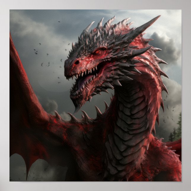 Epic Drogon Dragon Poster - Spiel der Thrones Insp (Vorne)
