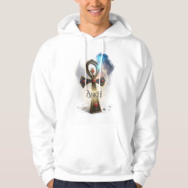 Epic Egyptian Ankh Hoodie – Fantasy Symbol of Eter (Vorderseite)