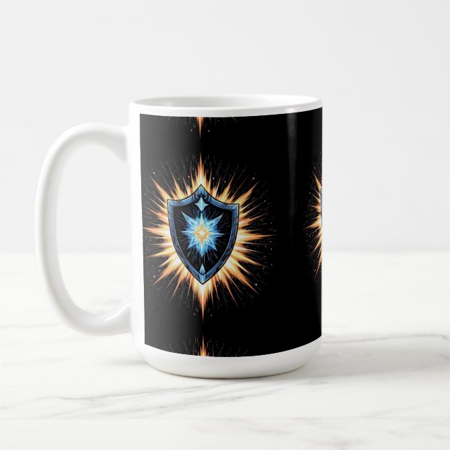 Epic Fantasy Shield with Radiant Energy Burst – Ma Kaffeetasse (Links)