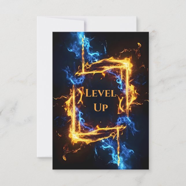 Epic Fire Portal Gaming Birthday Party Event Dankeskarte (Vorderseite)