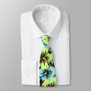 Epic Floral Hibiskus Hawaiian zweiseitig bedruckt Krawatte