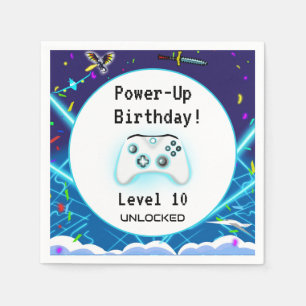 Epic Gamer Happy 10 Geburtstag Einladung kritische Serviette