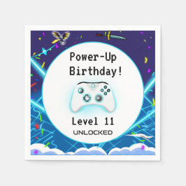 Epic Gamer Happy 11 Geburtstag Einladend Critical  Serviette