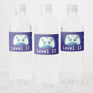 Epic Gamer Happy 13 Geburtstag Kritischer Hit! Wasserflaschenetikett