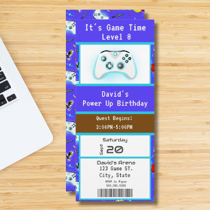 Epic Gamer Happy 8. Geburtstag Einladung