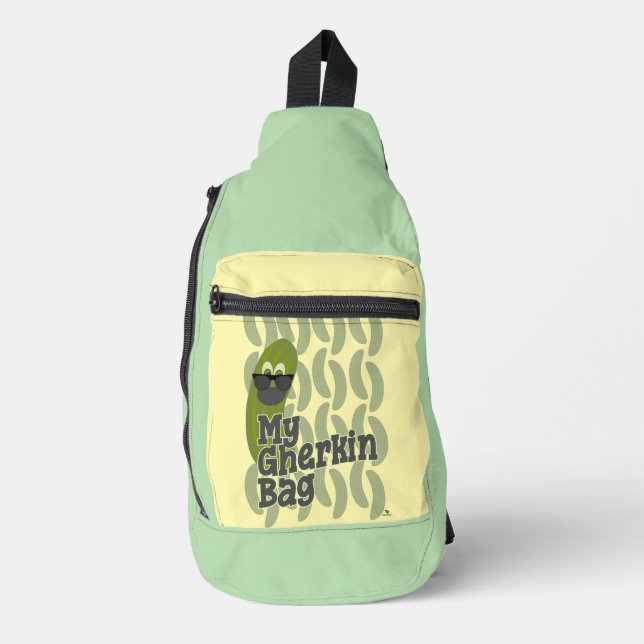 Epic Gherkin Pickle Life Fashion Parody Humor Crossbody Bag (Vorderseite)
