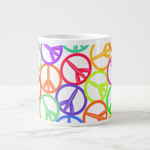 Epic Groovy Fun Peace Sign Muster Jumbo-Tasse