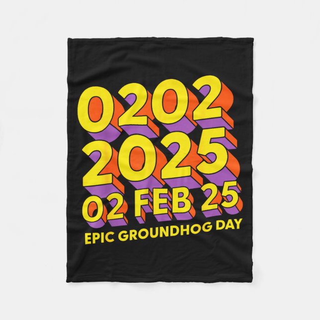 Epic Groundhog Day February 2 2025 Men Women Retro Fleecedecke (Vorderseite)