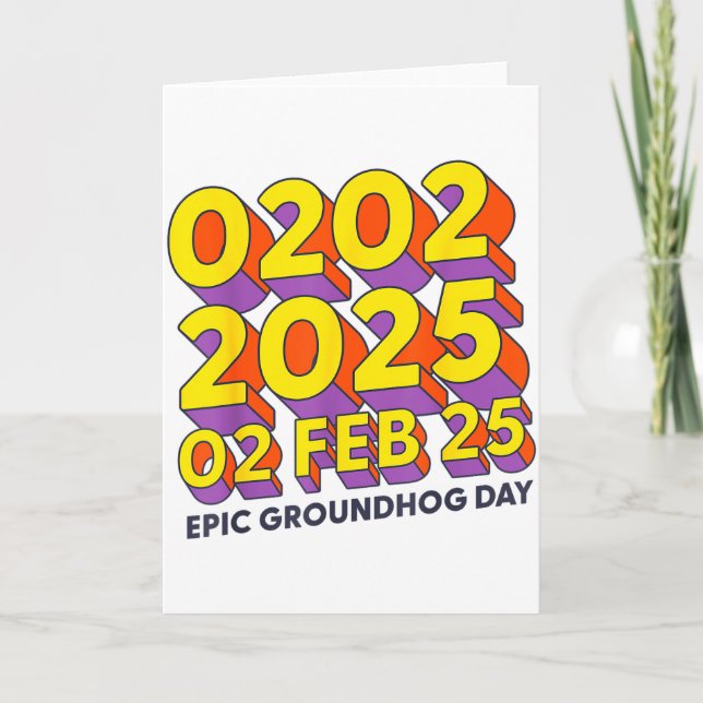 Epic Groundhog Day February 2 2025 Men Women Retro Karte (Vorderseite)