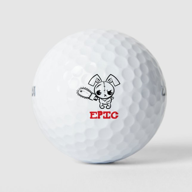 Epic Grumpy Voodoo Bunny Golfball (Vorderseite)