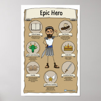 Epic Hero Classroom Poster - Weißer Hintergrund
