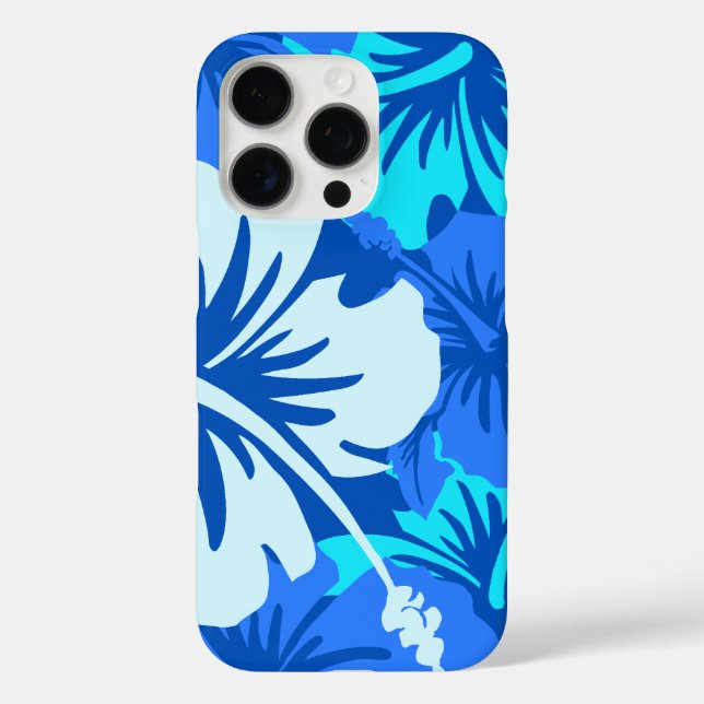 Epic Hibiskus Floral Hawaiian Royal Blue Case-Mate iPhone Hülle (Rückseite)