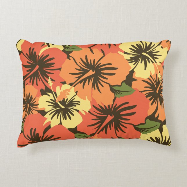 Epic Hibiskus Hawaiian Floral Aloha Shirt drucken Dekokissen (Vorderseite)