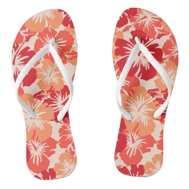 Epic Hibiskus Hawaiian Floral Aloha Shirt drucken Flip Flops (Fußbett)