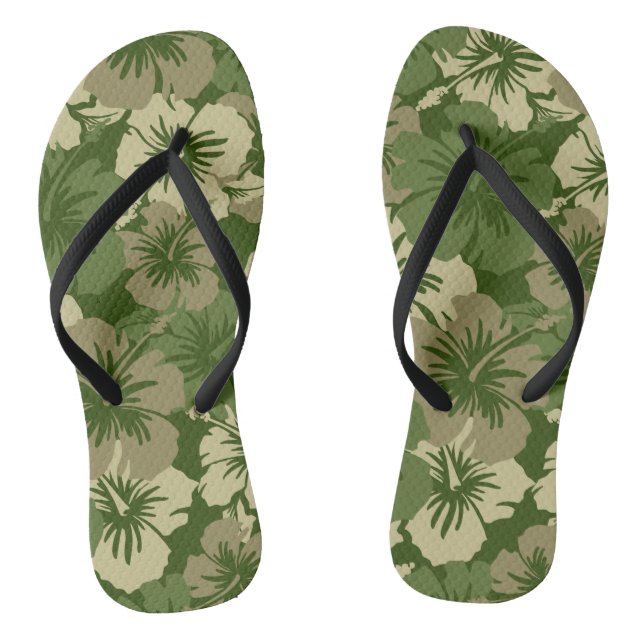 Epic Hibiskus Hawaiian Floral Aloha Shirt drucken Flip Flops (Fußbett)