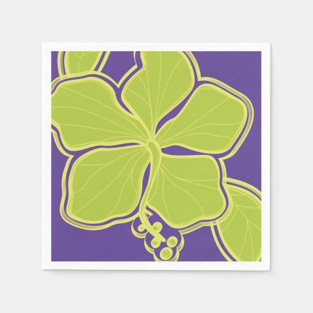 Epic Hibiskus Hawaiian Floral Serviette (Vorderseite)