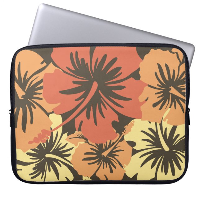 Epic Hibiskus Hawaiian Neoprene Wetsuit Laptopschutzhülle (Vorderseite)