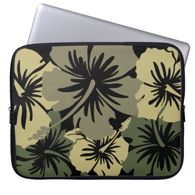 Epic Hibiskus Hawaiian Neoprene Wetsuit Laptopschutzhülle (Vorderseite)