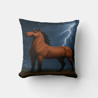 Epic Horse Throw Kissen | 3D Fantasy Thunderstorm