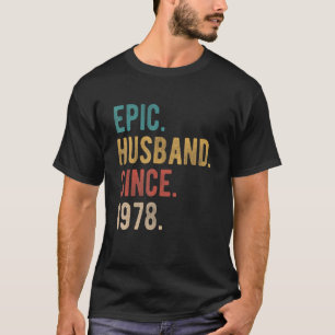 Epic Husband Seit 1978 44. Hochzeitstag F T-Shirt
