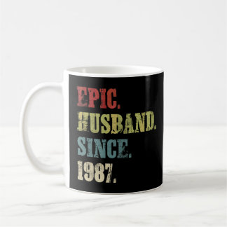 Epic Husband Seit 1987 35. Hochzeitstag Kaffeetasse