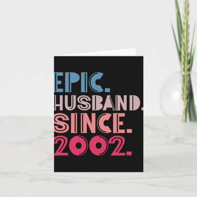 Epic Husband Seit 2002 20. Hochzeitstag Karte (Vorderseite)