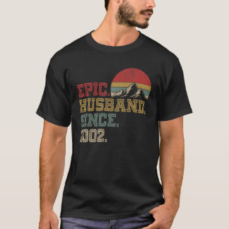 Epic Husband seit 2002 Retro Graphic Cool 20th an T-Shirt