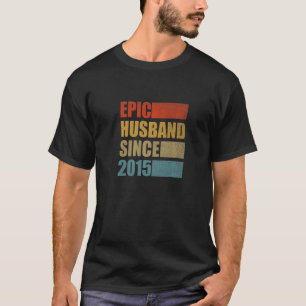 Epic Husband Seit 2015 Vintag 7th Wedding Annive T-Shirt