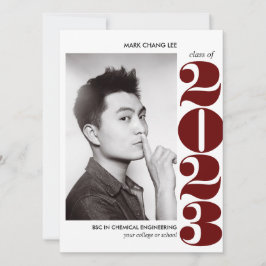 EPIC JAHR | BURGUNDY UNI FOTO ABSCHLUSS KARTE