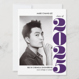 EPIC JAHR | LILA BOLD UNI FOTO ABSCHLUSS KARTE