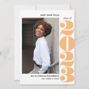 EPIC JAHR   ORANGE UNI FOTO ABSCHLUSS KARTE