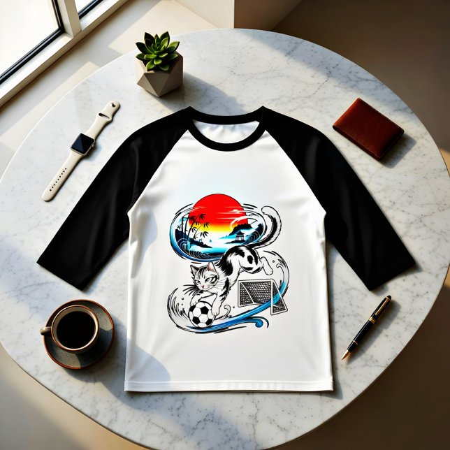 Epic Japanese Soccer Cat - Men's Sports Casual T-Shirt (Von Creator hochgeladen)