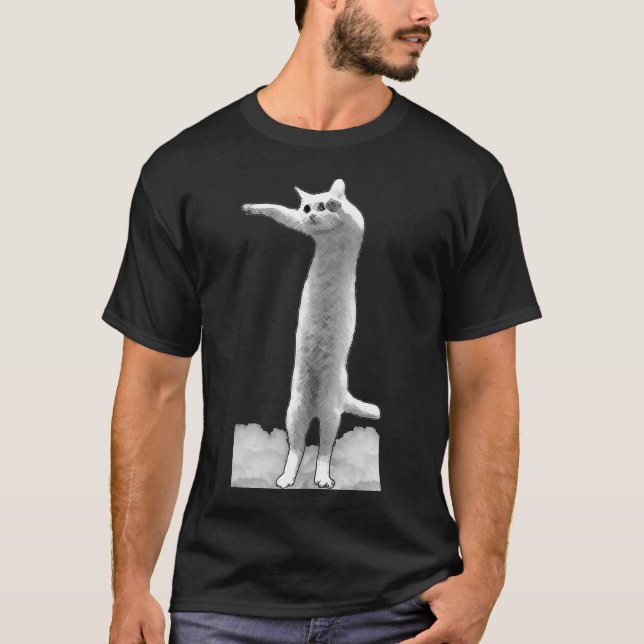 Epic Longcat auf dunklem T - Shirt (Vorderseite)