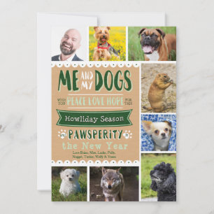 EPIC Me and My Dogs 5x7 Christmas Card (8 Photos) Feiertagskarte