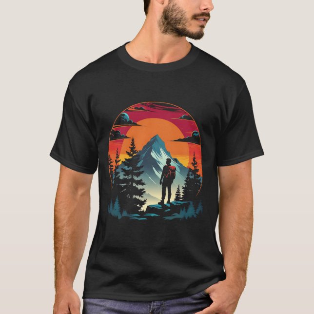 Epic Mountain Adventure Silhouette T - Shirt (Vorderseite)
