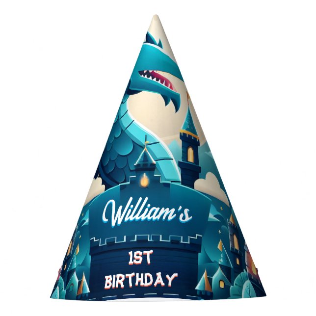 Epic Niedlich Kids Hero Boys Girls Dragon 1. Gebur Partyhütchen (Vorderseite)