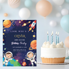 Epic Outer Space Kids Birthday Einladung