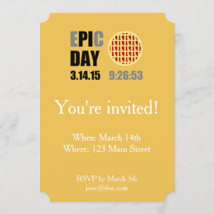 EPIC PI DAY Party Einladung Card