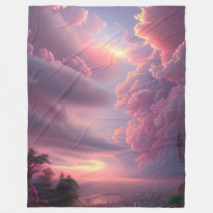 Epic Pink Summer Sky Fleecedecke